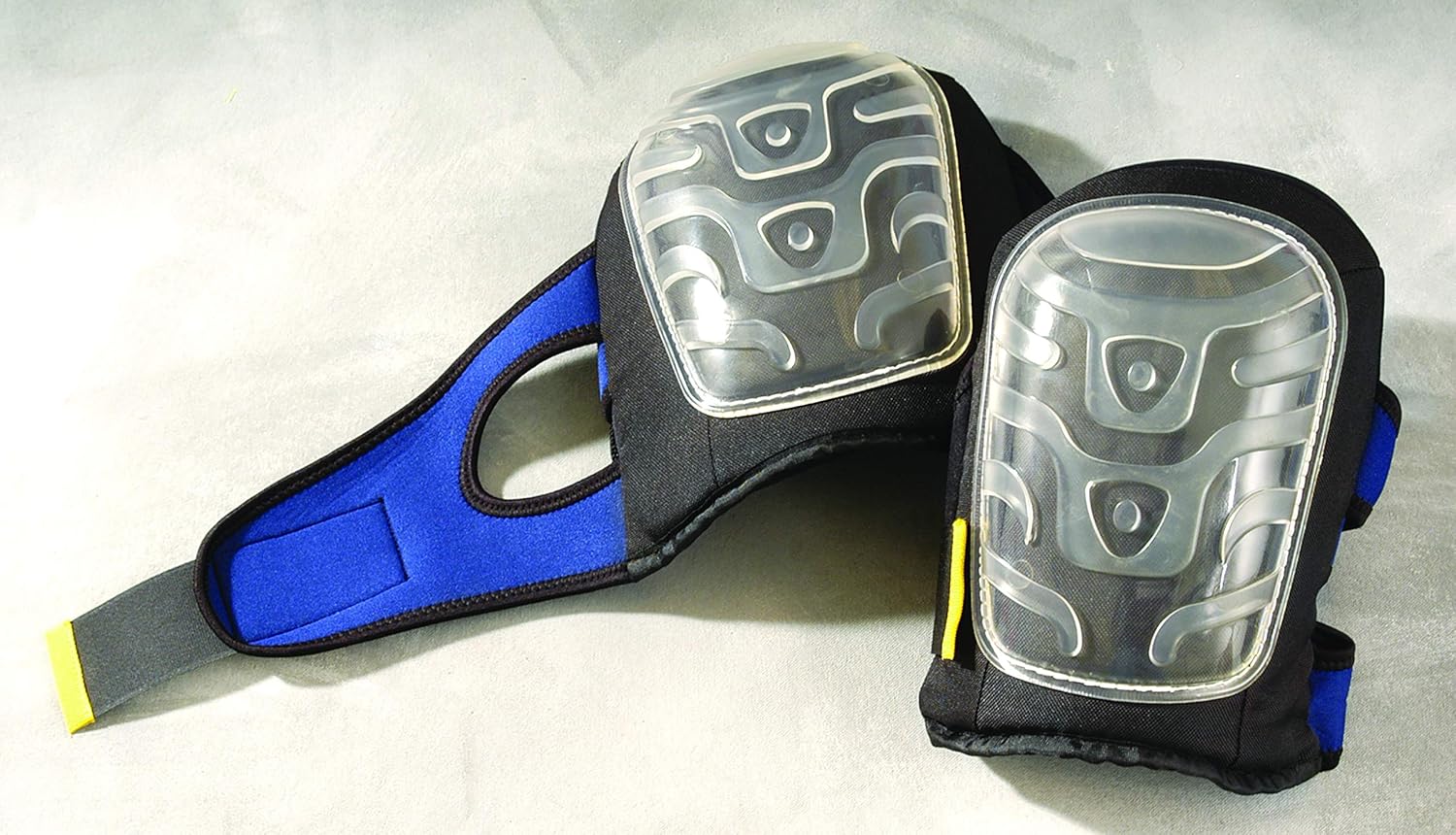 OccuNomix One Size Fits Most Silver Premium Foam Knee Pad, Clear/Blue Soft Flat Cap