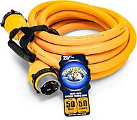 Camco PowerGrip 50 Amp Marine Power Extension Cord with Locking Adapters