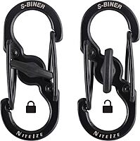 Nite Ize S-Biner MicroLock Stainless Steel Dual-Gate Carabiner Key Holder