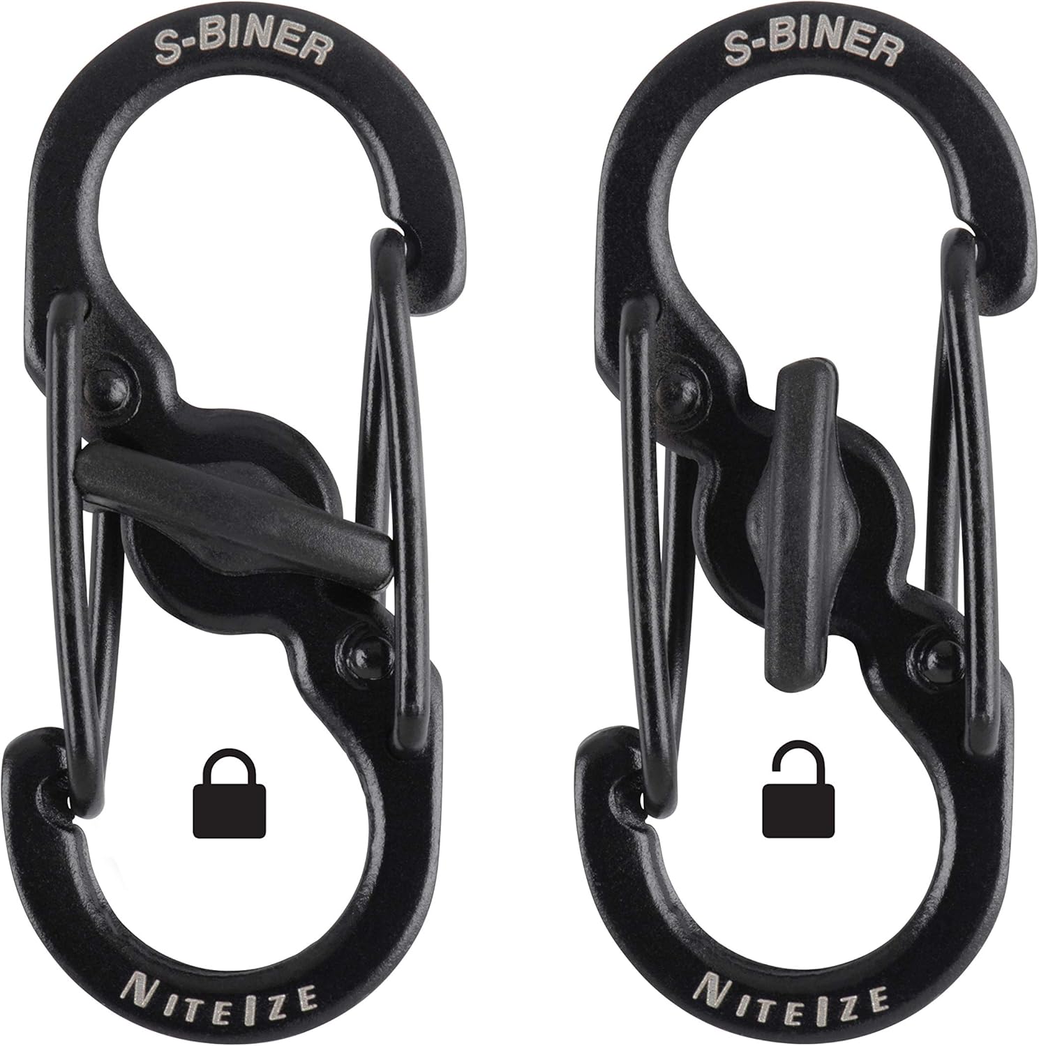 Nite Ize S-Biner MicroLock Stainless Steel Dual-Gate Carabiner Key Holder
