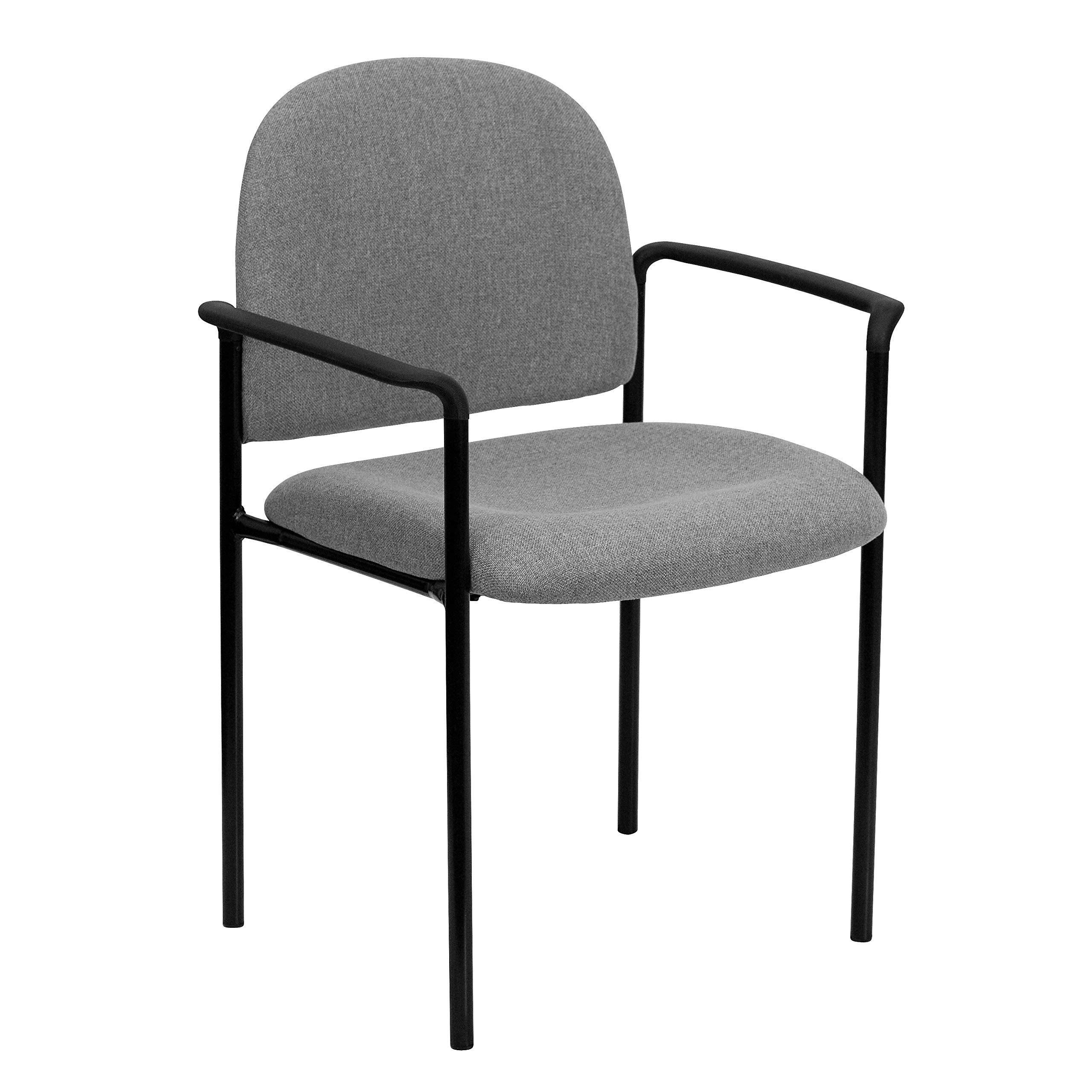 Flash Furniture Tiffany Side Reception Chair with Arms, Stackable Steel Frame