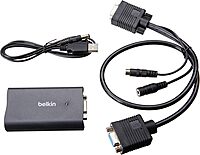 Belkin HDMI To VGA + 3.5mm Audio Adapter Video Converter, Black