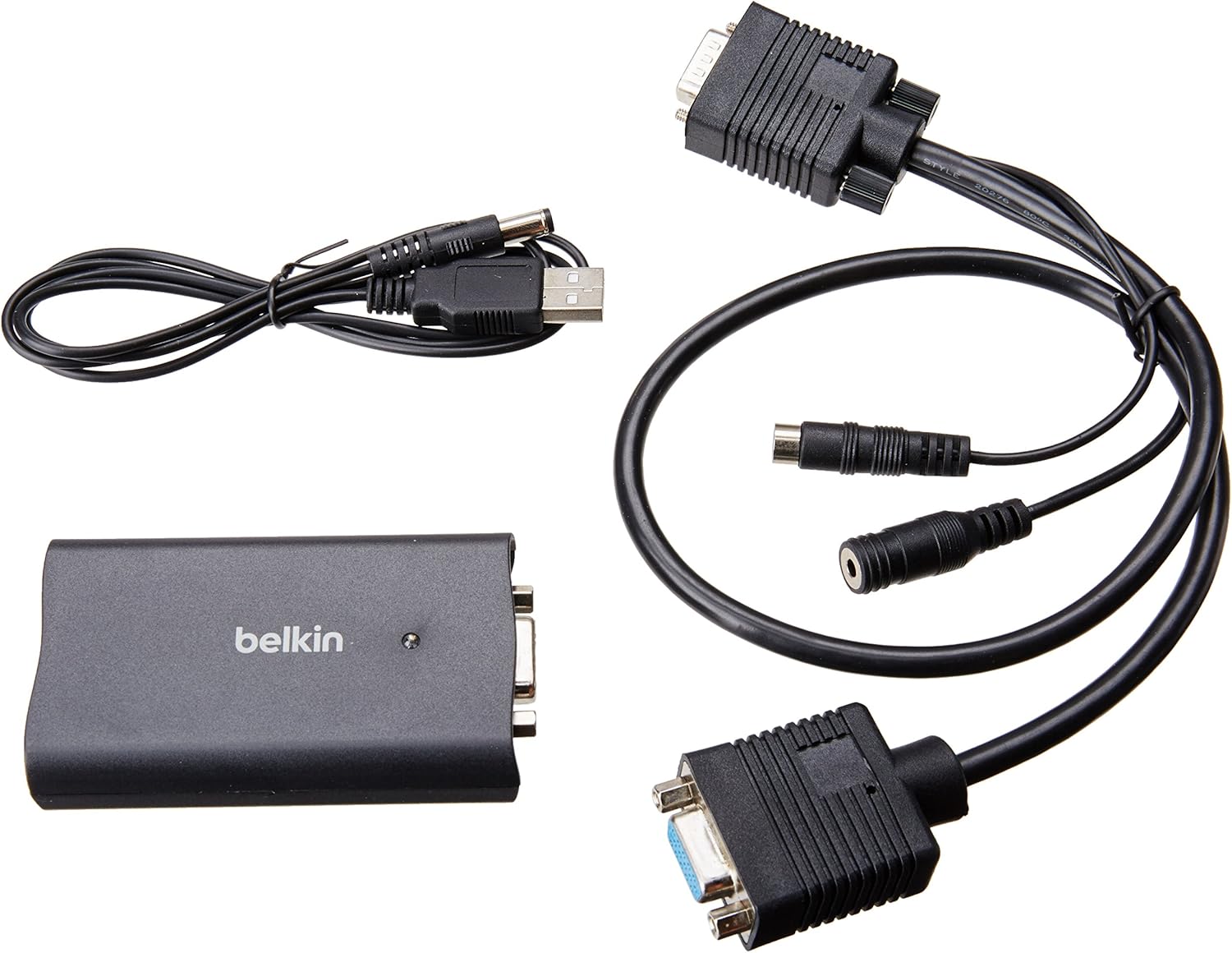 Belkin HDMI To VGA + 3.5mm Audio Adapter Video Converter, Black