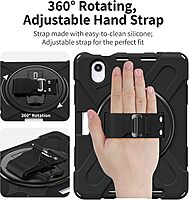 CODi Rugged Case for iPad Mini 6/iPad Mini A17 Pro | 360° Protection, Drop-Test Certified, Rotating Kickstand