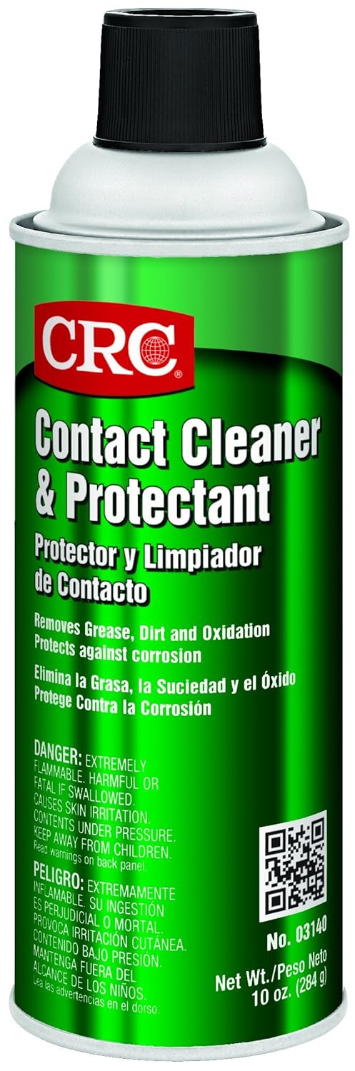 CRC Contact Cleaner and Protectant, 10 Wt Oz, Cleans Away Contaminants, Inhibits Corrosion by Leaving a Fine