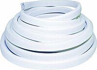 TACO Flexible Vinyl Trim - 1/2" Opening x 5/8"W x 25'L - White
