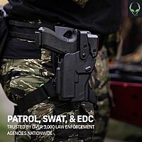 ALIEN GEAR Rapid Force Level III Duty Holster - Left Hand - No Light, Compact Light and Large Light Compatible
