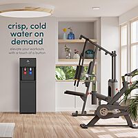 Avalon A6BLWTRCLRBLK Touchless Bottom Loading Cooler Dispenser-Hot & Cold Water, Child Safety Lock, Innovative Slim Design, Holds 3 or 5 Gallon Bottles-UL-Black