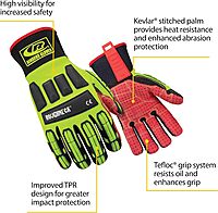 ANSELL RINGERS R-267G Oil-Resistant Industrial Impact Protection Gloves