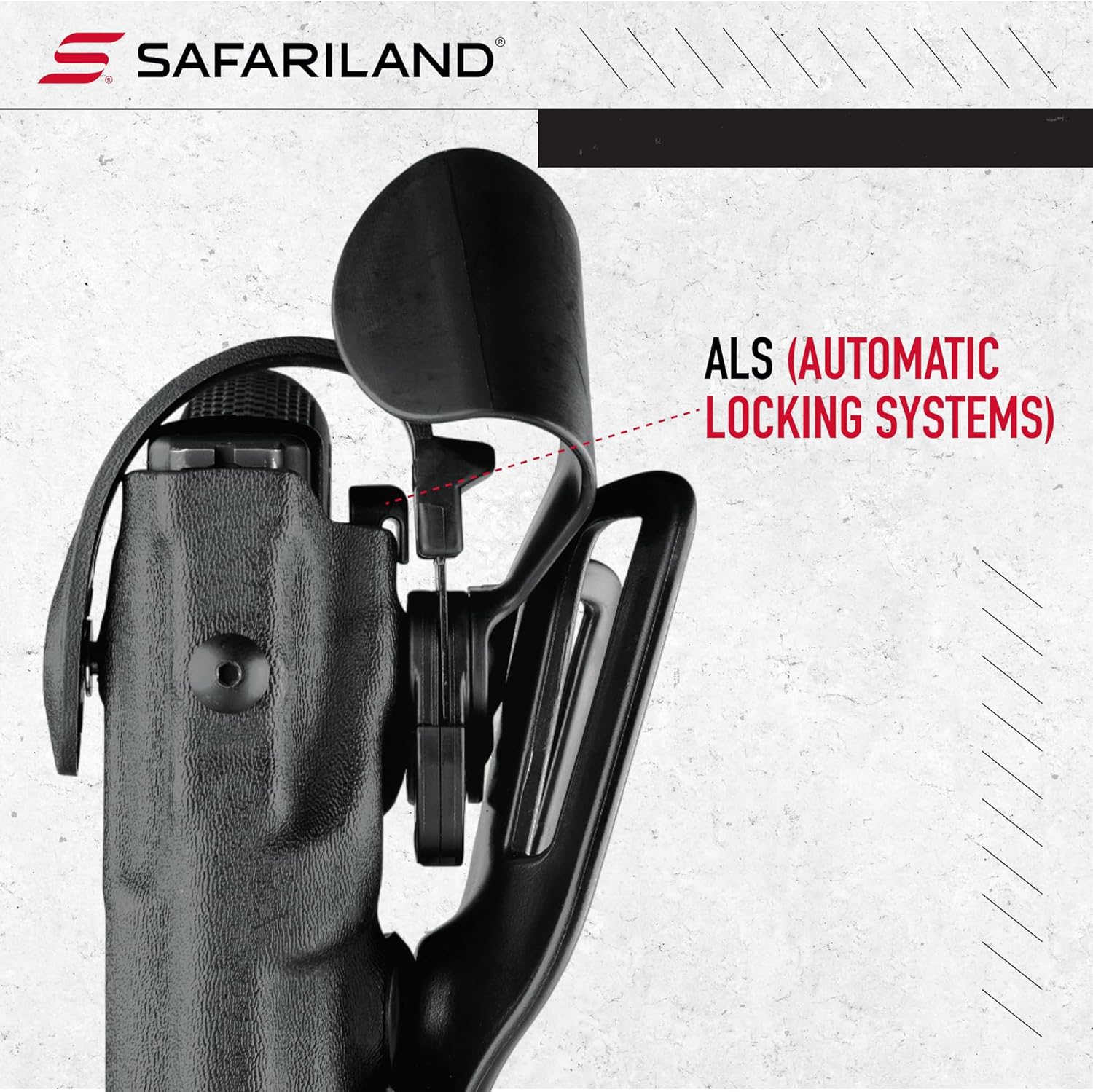 SAFARILAND Model 7360 7TS ALS/SLS Mid-Ride Duty Holster