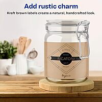 Avery Kraft Brown Rectangle Labels, Sure Feed Technology, 5" x 7", 30 Kraft Brown Labels, Laser/Inkjet Printable 30 labels