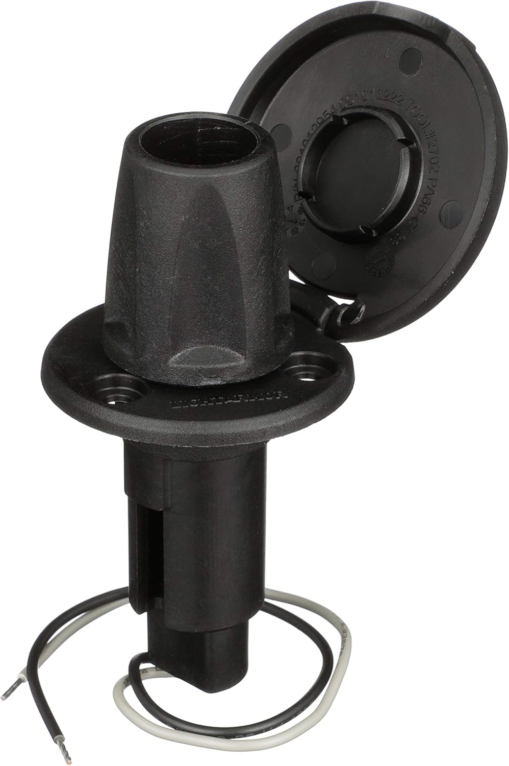 Attwood LightArmor Plug-In Base - 2 Pin - Black - Round