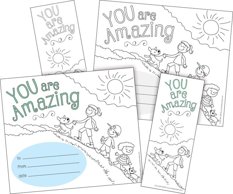 BARKER CREEK Recognition Awards and Bookmarks, Color Me You are Amazing