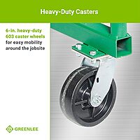 Greenlee 668 Mobile Material Handling Conduit and Pipe Rack with 603 Casters Mobile Conduit and Pipe Rack