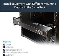 StarTech.com Server Rack Depth Extender - 4in / 10 cm - TAA Compliant - Recessed Rack Adapter - Rack Mount Adapter Kit