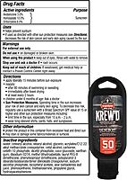 Ergodyne KREW'D SPF 50 Sunscreen Lotion, Broad Spectrum, Water-Resistant