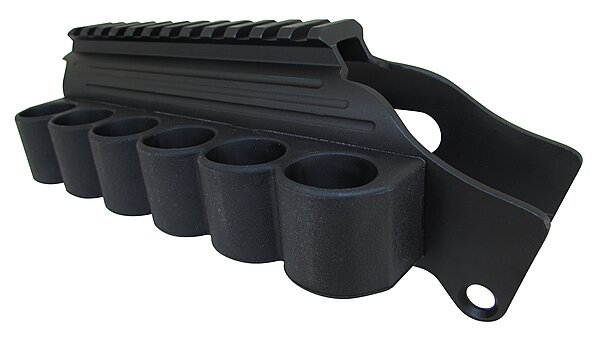 TacStar Industries 1081035 Shotgun Rail Mount,Remington 870,1100 and 11-87, W/Sidesaddle, 6 , Black