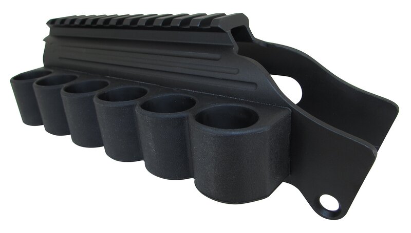 TacStar Industries 1081035 Shotgun Rail Mount,Remington 870,1100 and 11-87, W/Sidesaddle, 6 , Black
