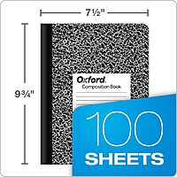 TOPS Composition Book, 7-1/2in x 9-3/4in, Wide Rule, 100 Sheets, Black Marble