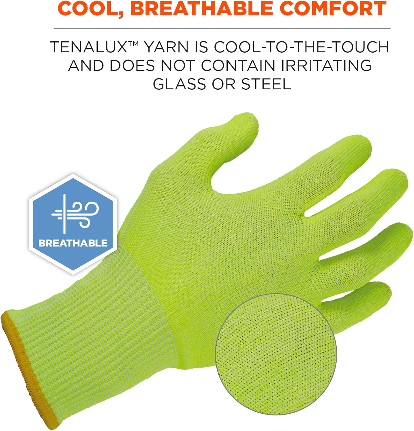 ERGODYNE ProFlex 7040 Cut-Resistant Food-Grade Gloves ANSI A4 / EN388 Level 5