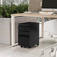 Mount-It! 3 Drawer Mobile File Cabinet with Lock and Wheels