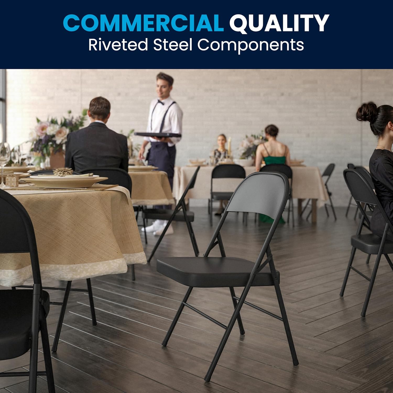 Flash Furniture HERCULES Series Double Braced Metal Folding Chair