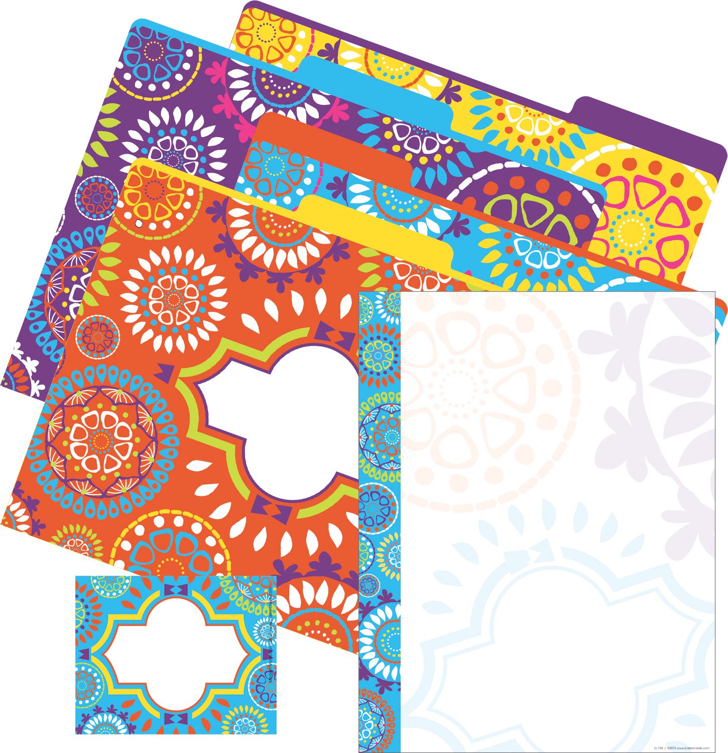 Barker Creek Get Organized Office Kit with Letter-Size File Folders, Computer Paper & Self-Adhesive Labels