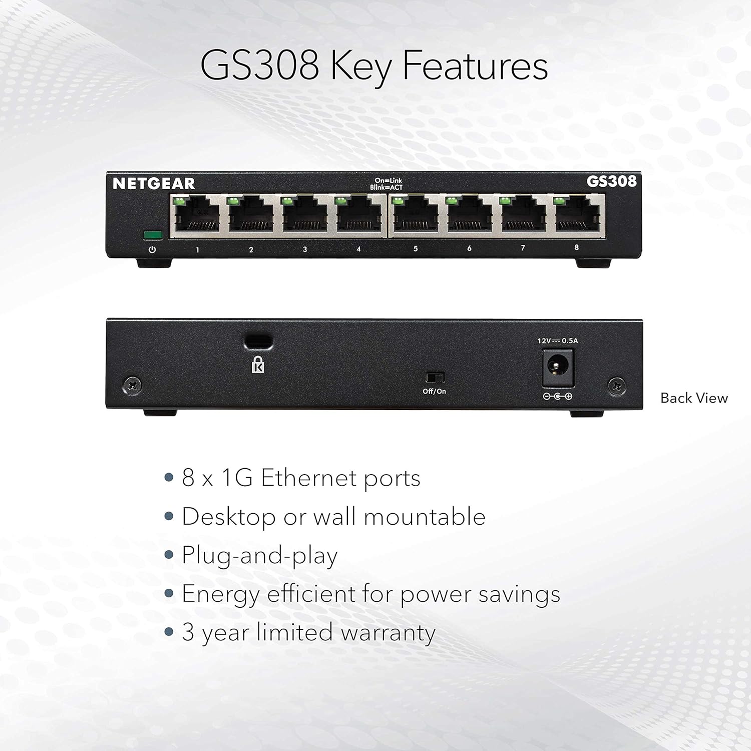 NETGEAR Gigabit Ethernet Unmanaged Switch