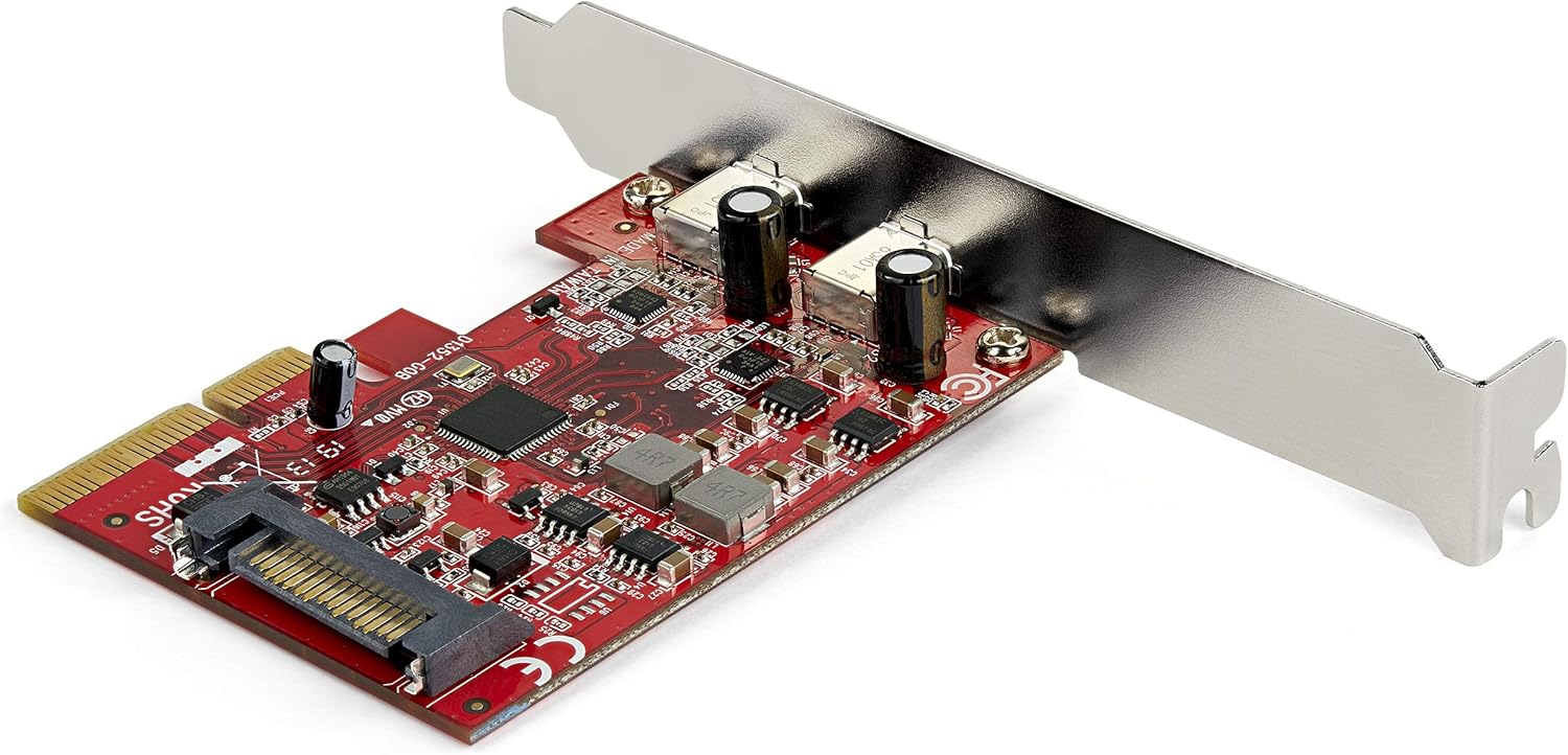 StarTech.com 2-Port USB 3.2 Gen 2 PCIe Card, USB-C 10Gbps PCI Express 3.0 x4 Adapter, Data Only, Windows/macOS/Linux