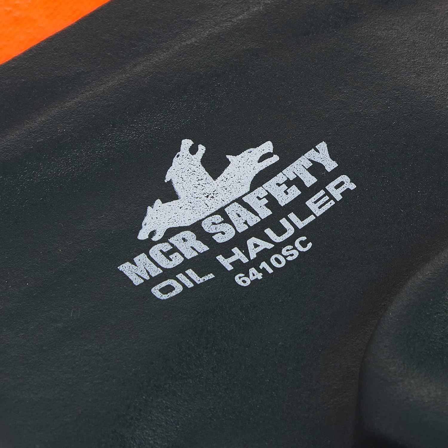 MCR Safety 6410SC Double-Dipped PVC Jersey Lined Sandpaper Finish Men's Gloves with Plasticized Safety Cuff, Green/Orange