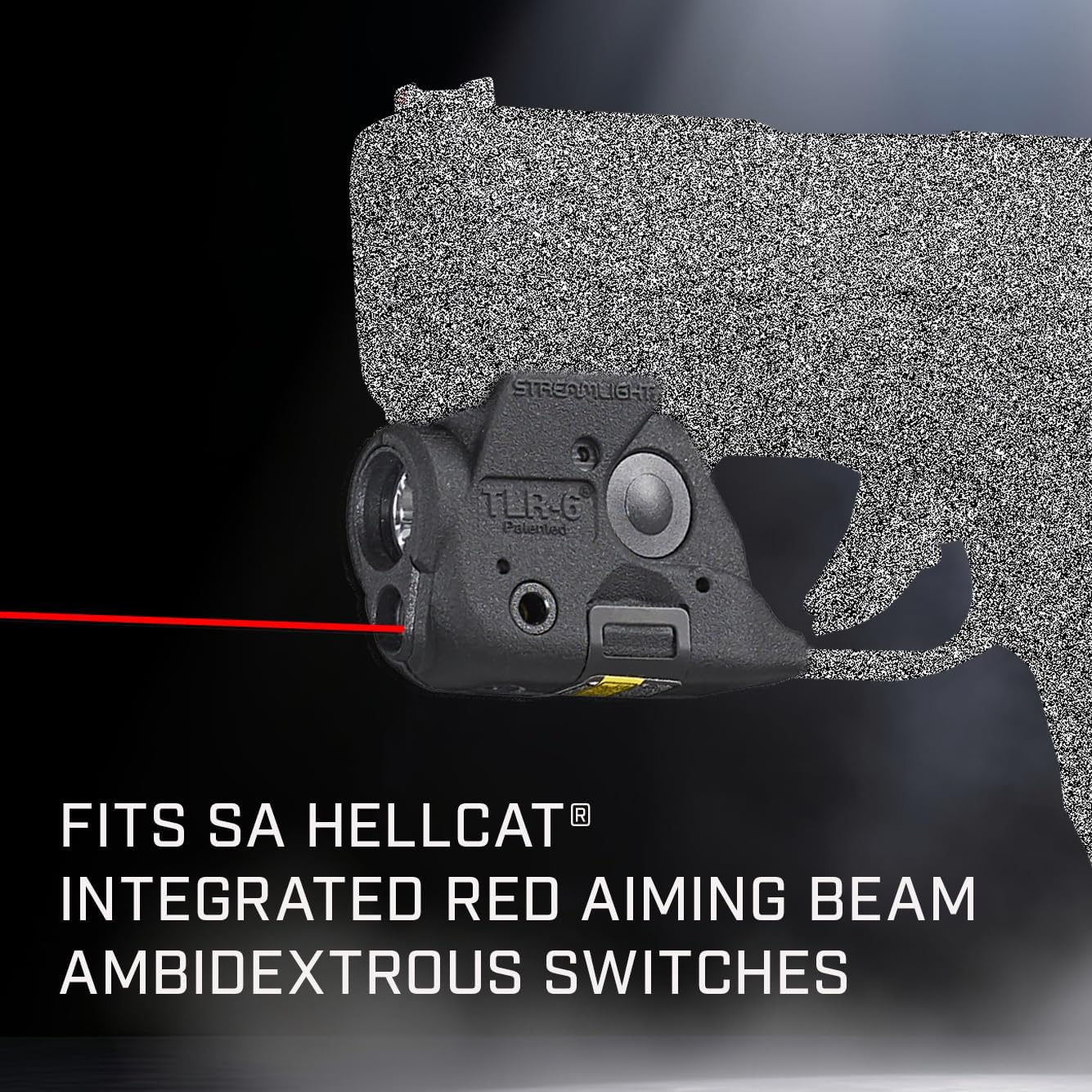 Streamlight 69287 TLR-6 100-Lumen 2000 Candela Rail-Mounted Tactical Weapon Light with Integrated Red Aiming Laser Designed