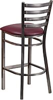 Flash Furniture HERCULES Series Clear Coated Ladder Back Metal Restaurant Barstool