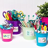 AVERY Durable Removable Rectangle Labels, Sure Feed Technology, 2" x 3", Matte White Film