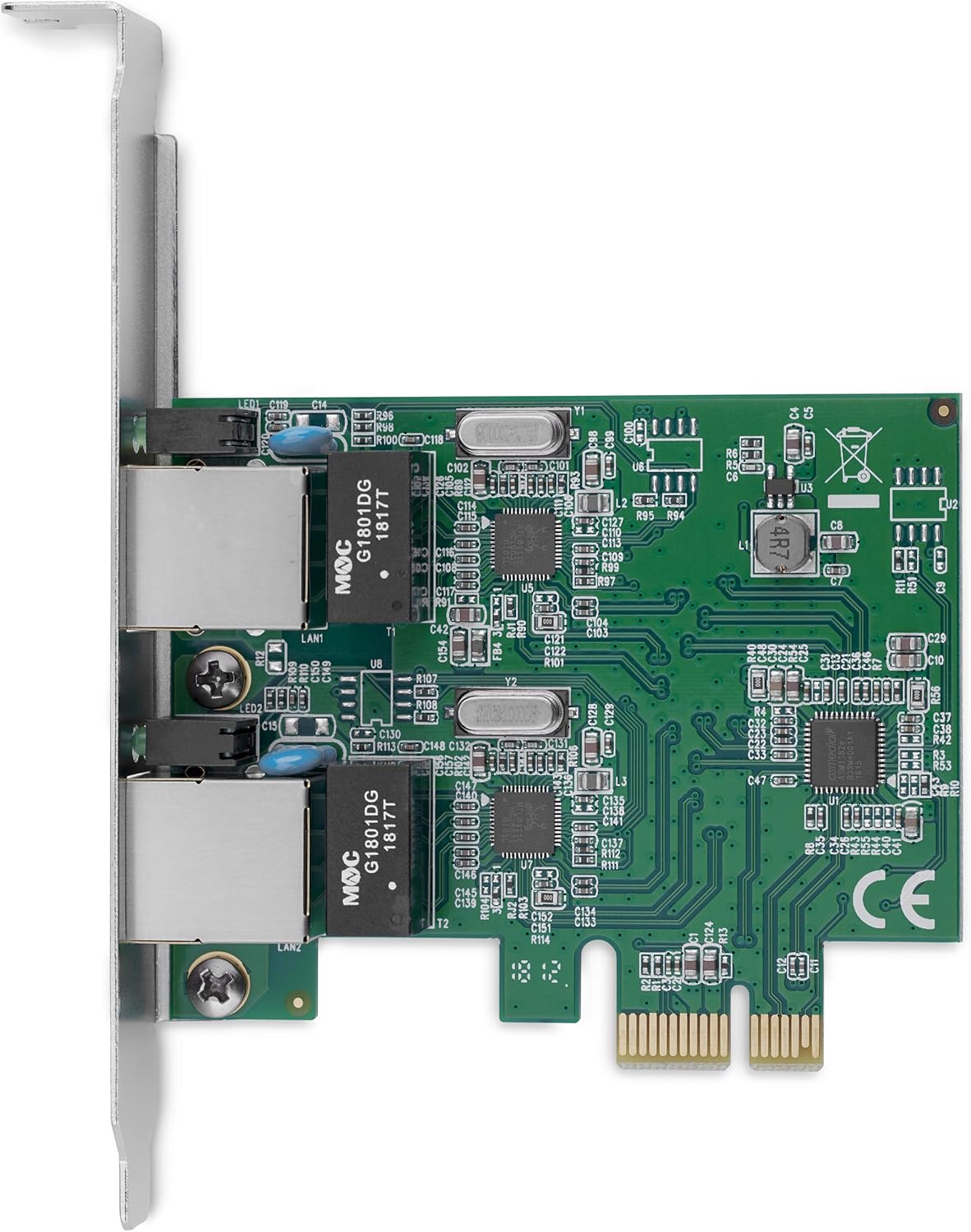 StarTech.com Dual Port PCIe Network Card - Low Profile - RJ45 Port - Realtek RTL8111H Chipset - (ST1000SPEXD4)