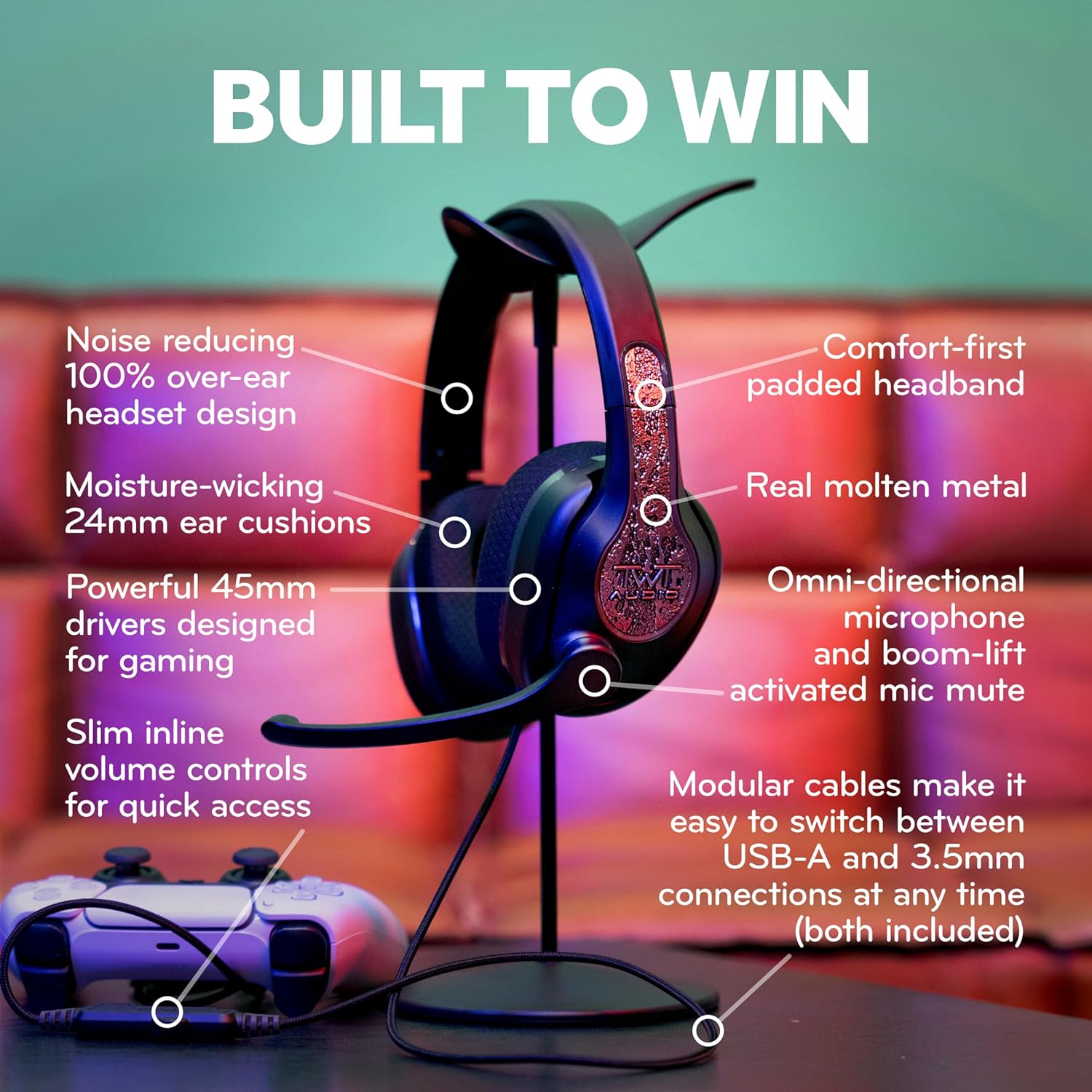 ThinkWrite Technologies / TWT Audio Victory 350XG, Premium Over-Ear PC and Gaming Console Headset