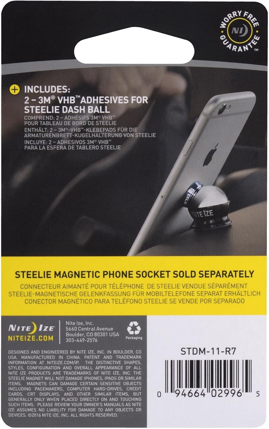 Nite Ize Steelie Dash Ball Component Kit Replacement Phone Mount Parts (4-Pack)