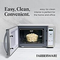 Farberware Countertop Microwave Oven 1000 Watts with LED Lighting & Child Lock