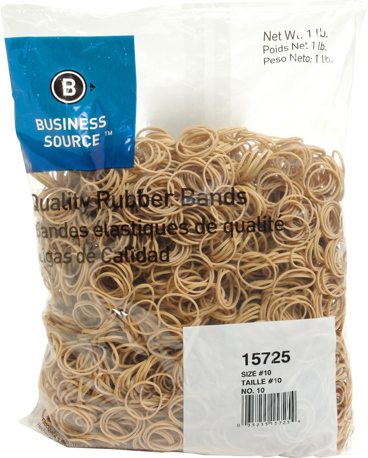 Business Source Quality Rubber Bands - Size: #10 - 1.3in Length x 0.1in Width - Sustainable - Rubber - Crepe - 3700 / Pack