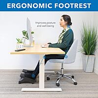 Mount-It! Ergonomic Footrest, Tilt Adjustable Individual Platforms, Height Adjustable Foot Rest with Massage Surface