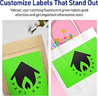 Avery Printable Rectangle Labels, Sure Feed Technology, 5" x 7", Neon Green, Laser/Inkjet