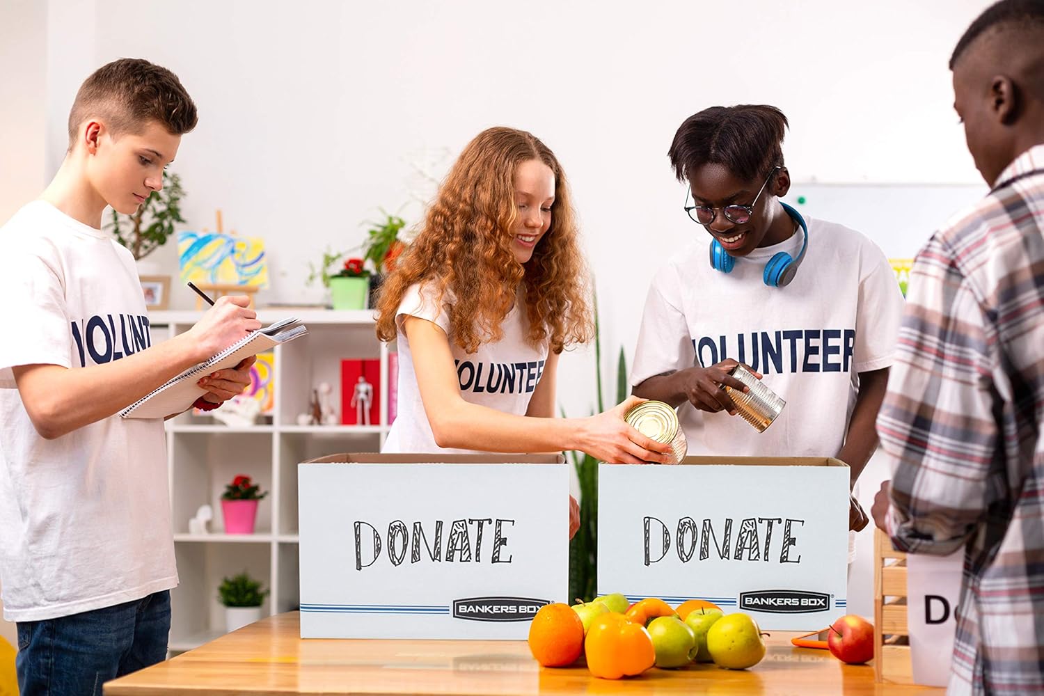 Bankers Box 4 Pack STOR/FILE Basic Duty File Storage Boxes, Standard Assembly, Lift-off Lid, Letter/Legal