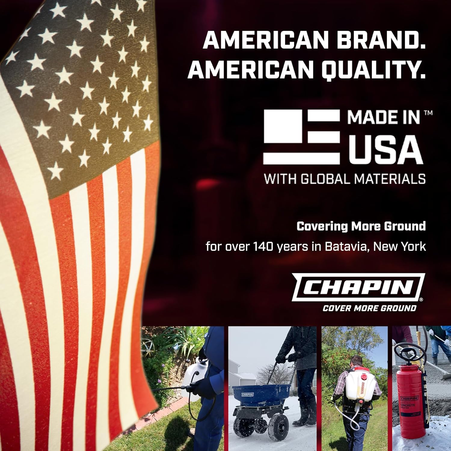 Chapin 1352 Made in The USA 3 Gallon Heavy Duty Tri-Poxy Steel Industrial Metal Tank Sprayer with 18 Inch Brass Wand