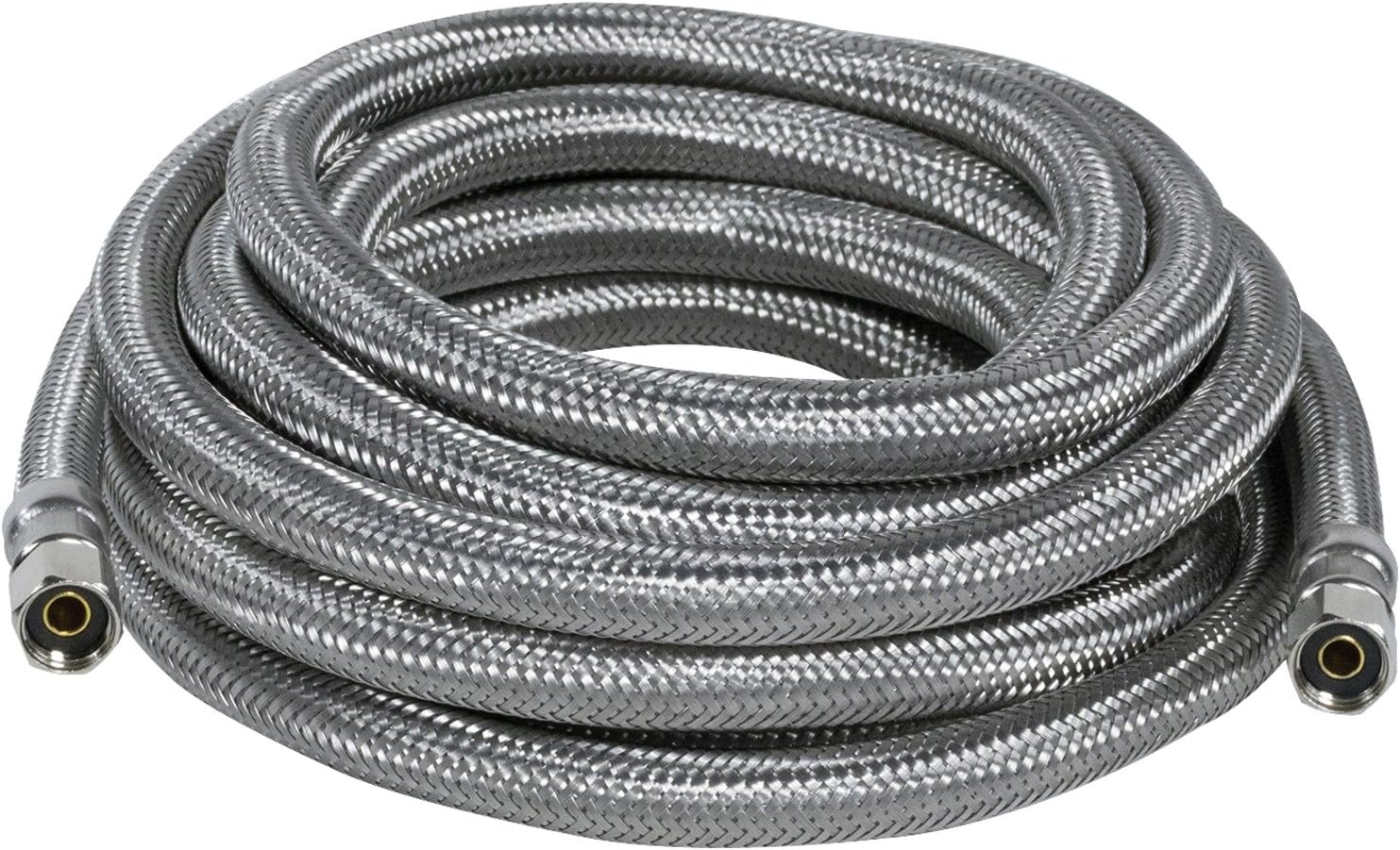 Certified Appliance Accessories Ice Maker Water Line, 15 Feet, PVC Core with Premium Braided Stainless Steel 15-Foot