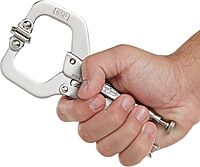 IRWIN Tools VISE-GRIP 18 The Original Locking C-Clamp with Swivel Pads (2” 50mm Clamping Gap) 6" Regular C-Clamp