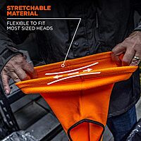 Ergodyne N-Ferno 6821 Winter Ski Mask Balaclava, Thermal Fleece Orange One Size Balaclava Face Mask - Fleece