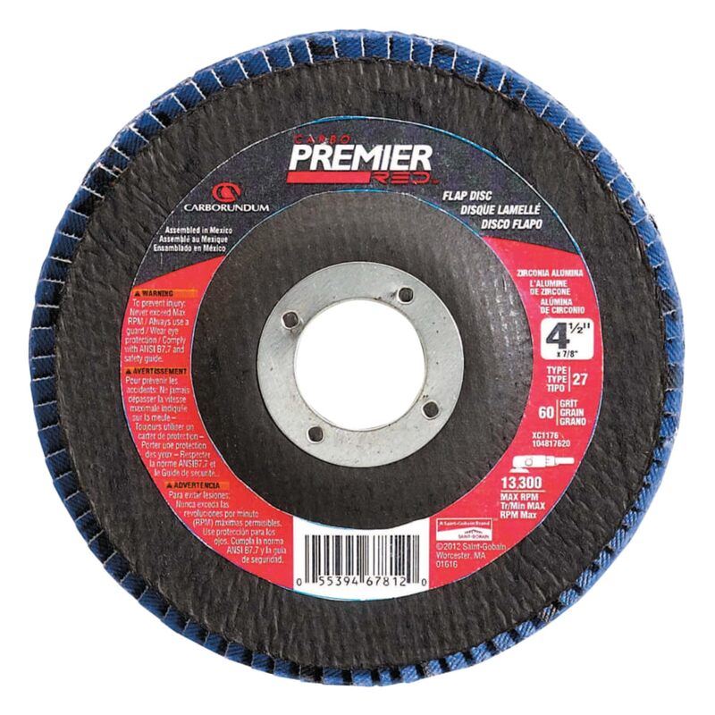 Premr Red Zirconia Alumtype 27 4-1/2X5/8-11 40