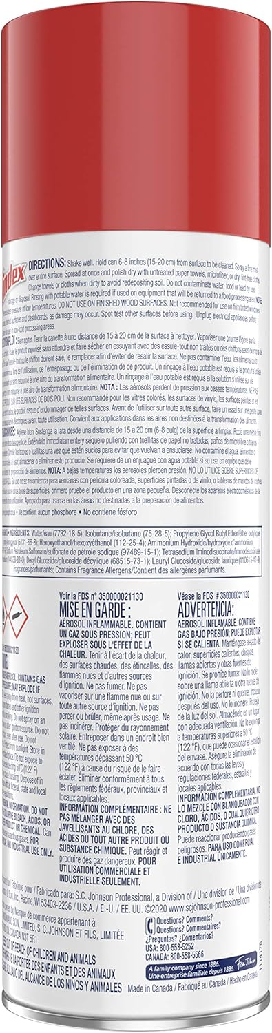 Windex Foaming Glass Cleaner - 19.7 fl oz (0.6 quart) - Streak-free, Versatile, Drip-free - White - 1 Each