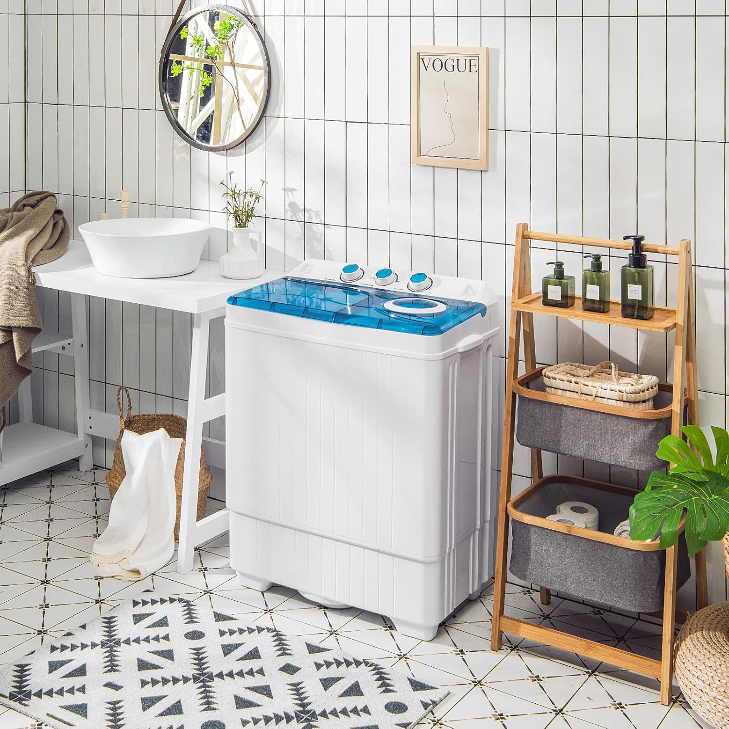 Giantex - Lavadora portátil, 2 en 1 capacidad de 26 libras