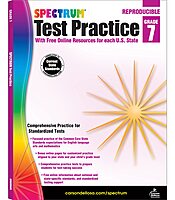 Spectrum 7th Grade Test Practice Workbooks All Subjects, Ages 12 to 13, Grade 7 Test Practice, Language Arts