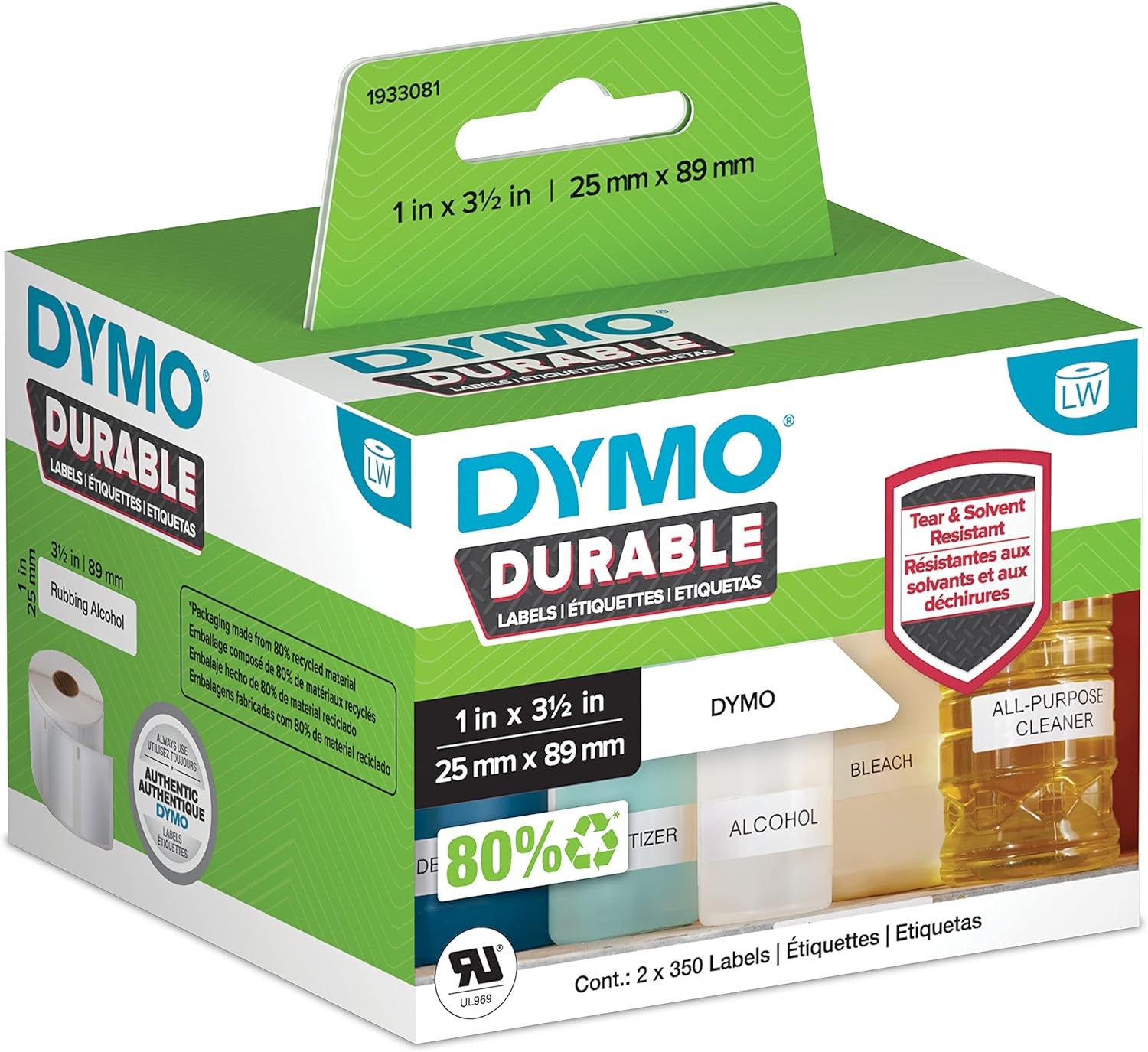 DYMO LW Durable Industrial Labels for LabelWriter Label Printers